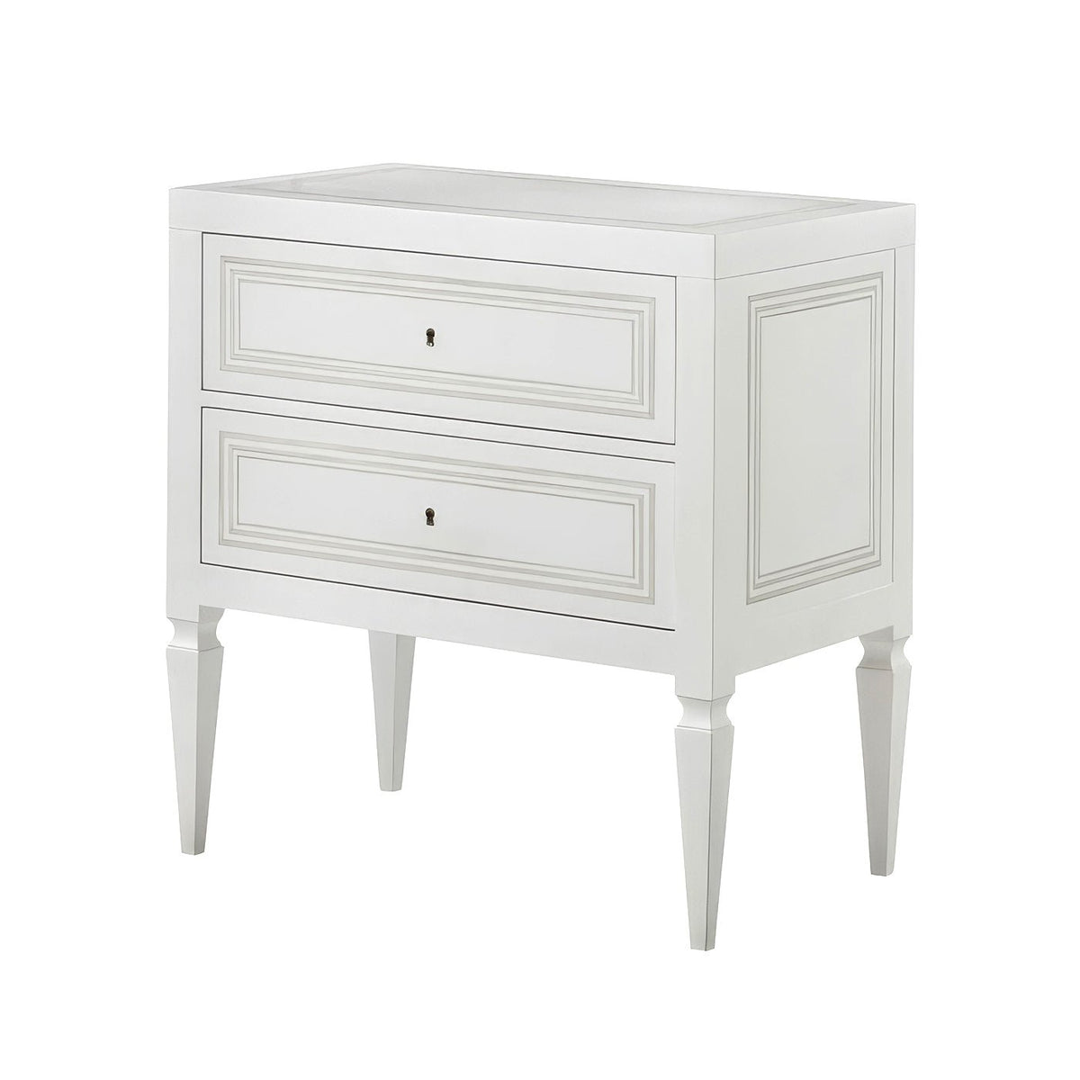Painted Italian Neo Classic Bedside Chest - English Georgian America