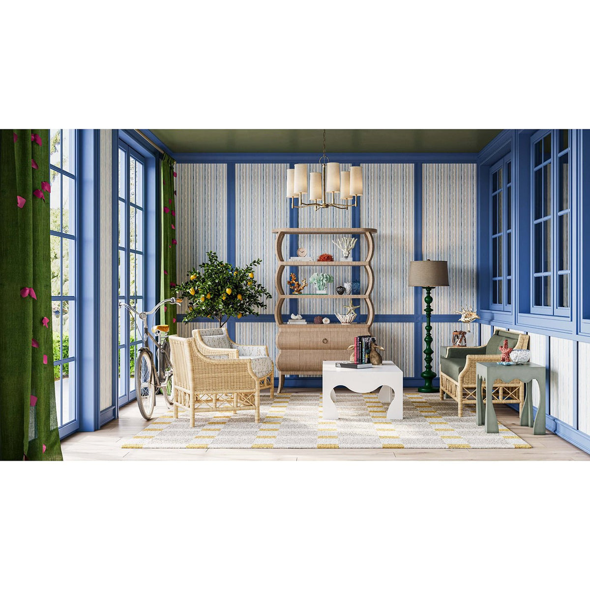 Painted Modern Coffee Table - English Georgian America