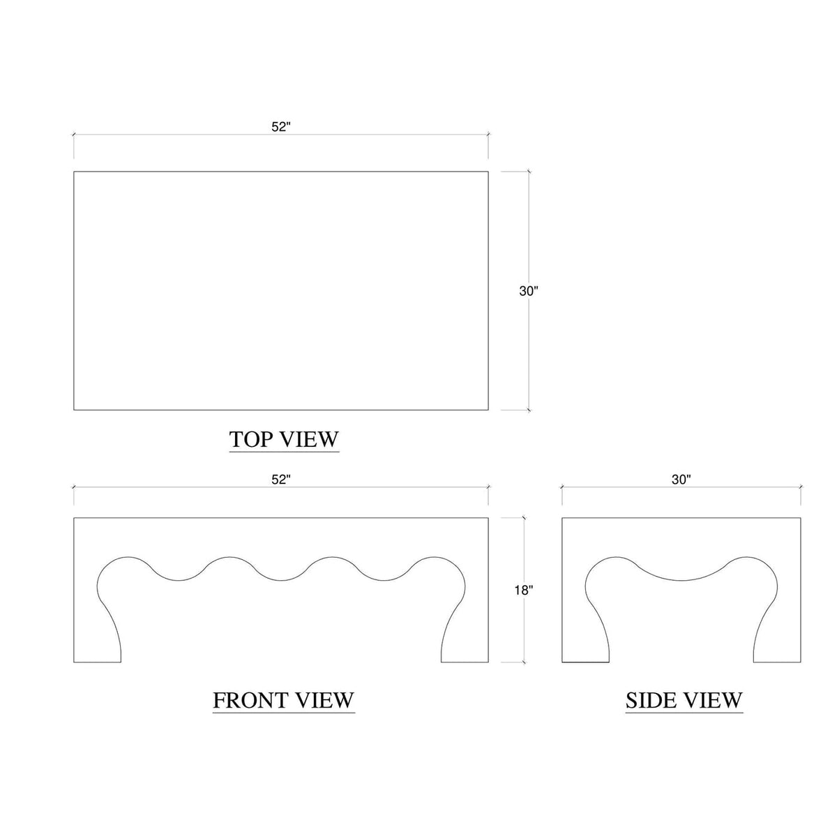 Painted Modern Coffee Table - English Georgian America