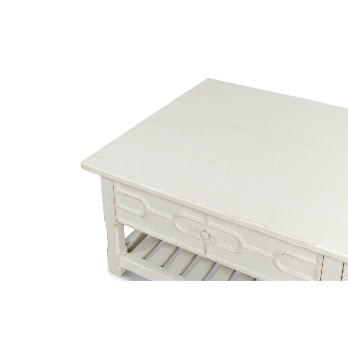 Painted Trellis Coffee Table - English Georgian America