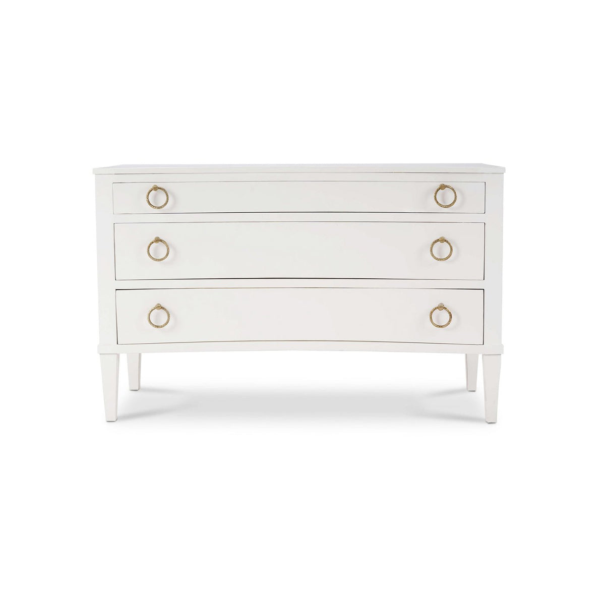 Painted White Neo Classic Incurved Commode - English Georgian America