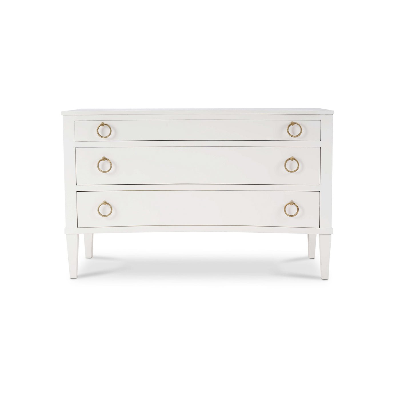 Painted White Neo Classic Incurved Commode - English Georgian America