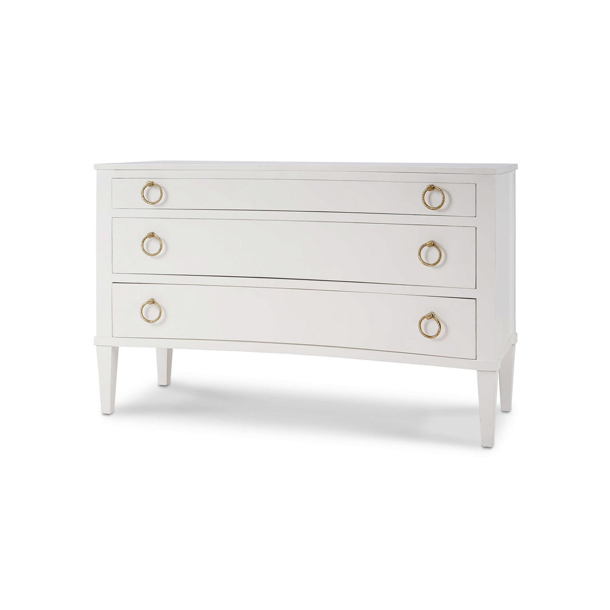 Painted White Neo Classic Incurved Commode - English Georgian America