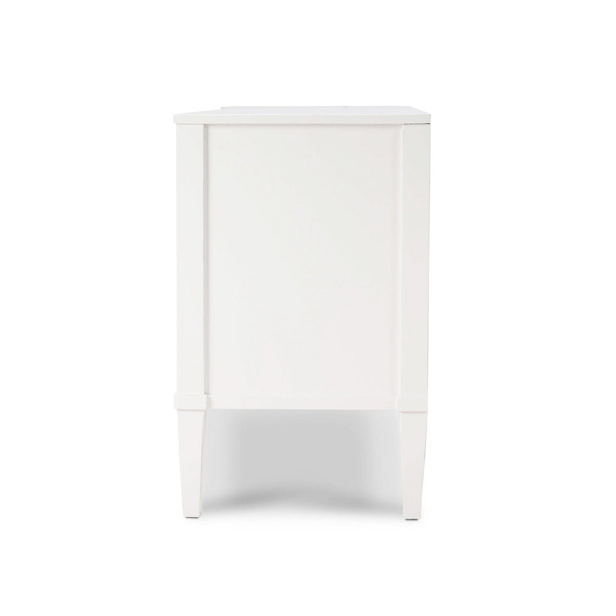 Painted White Neo Classic Incurved Commode - English Georgian America