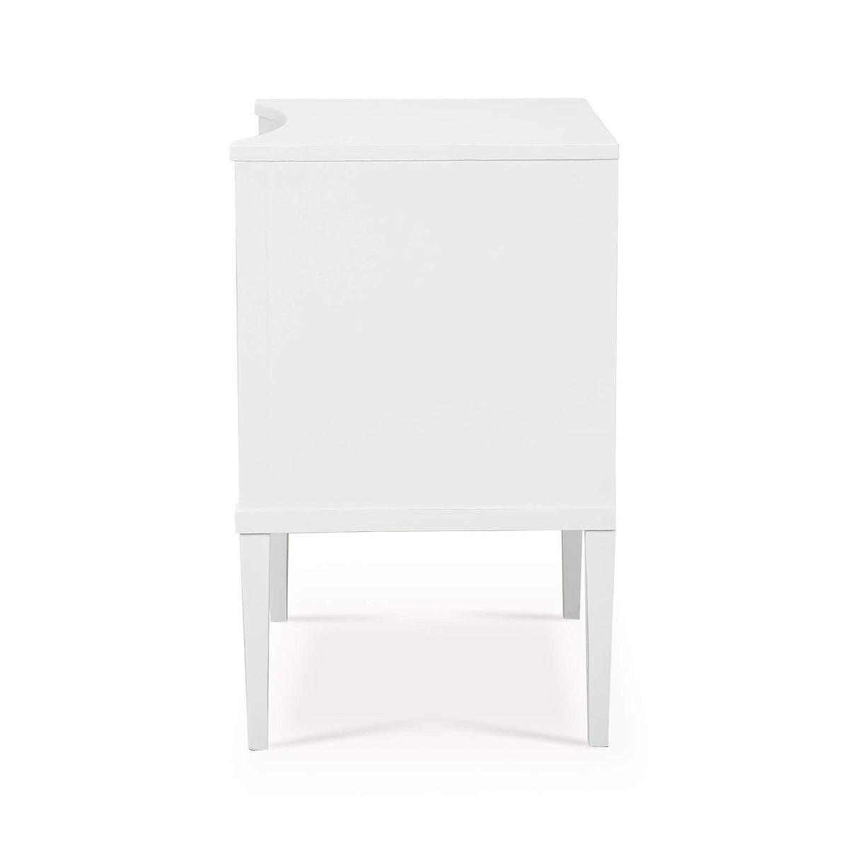 Painted White Neo Classic Incurved Nightstand - English Georgian America