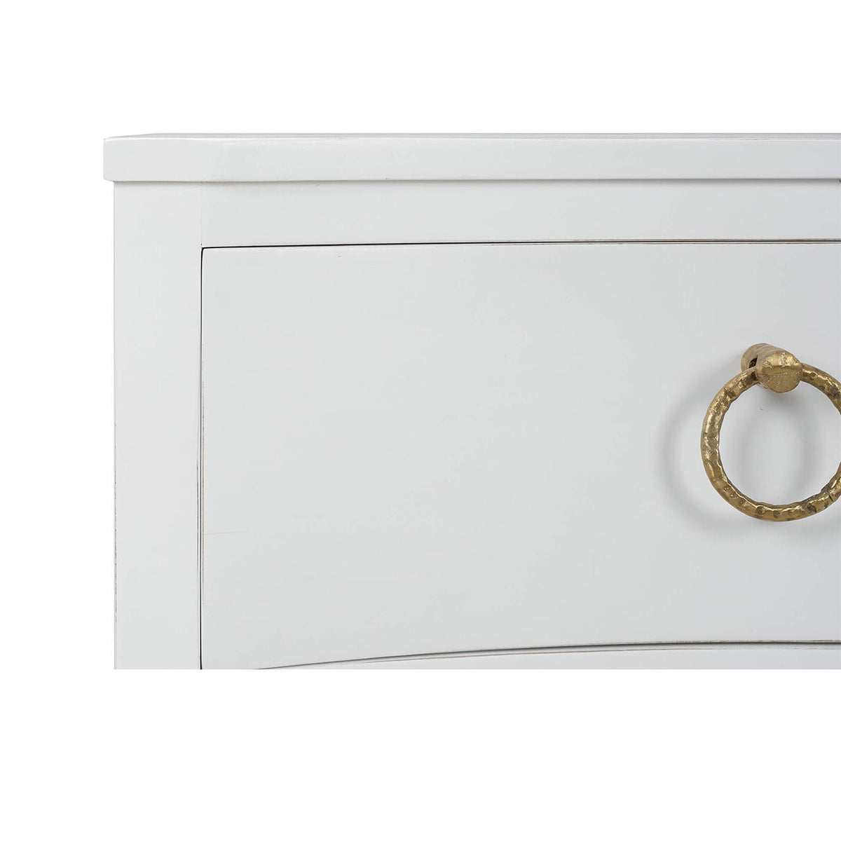 Painted White Neo Classic Incurved Nightstand - English Georgian America