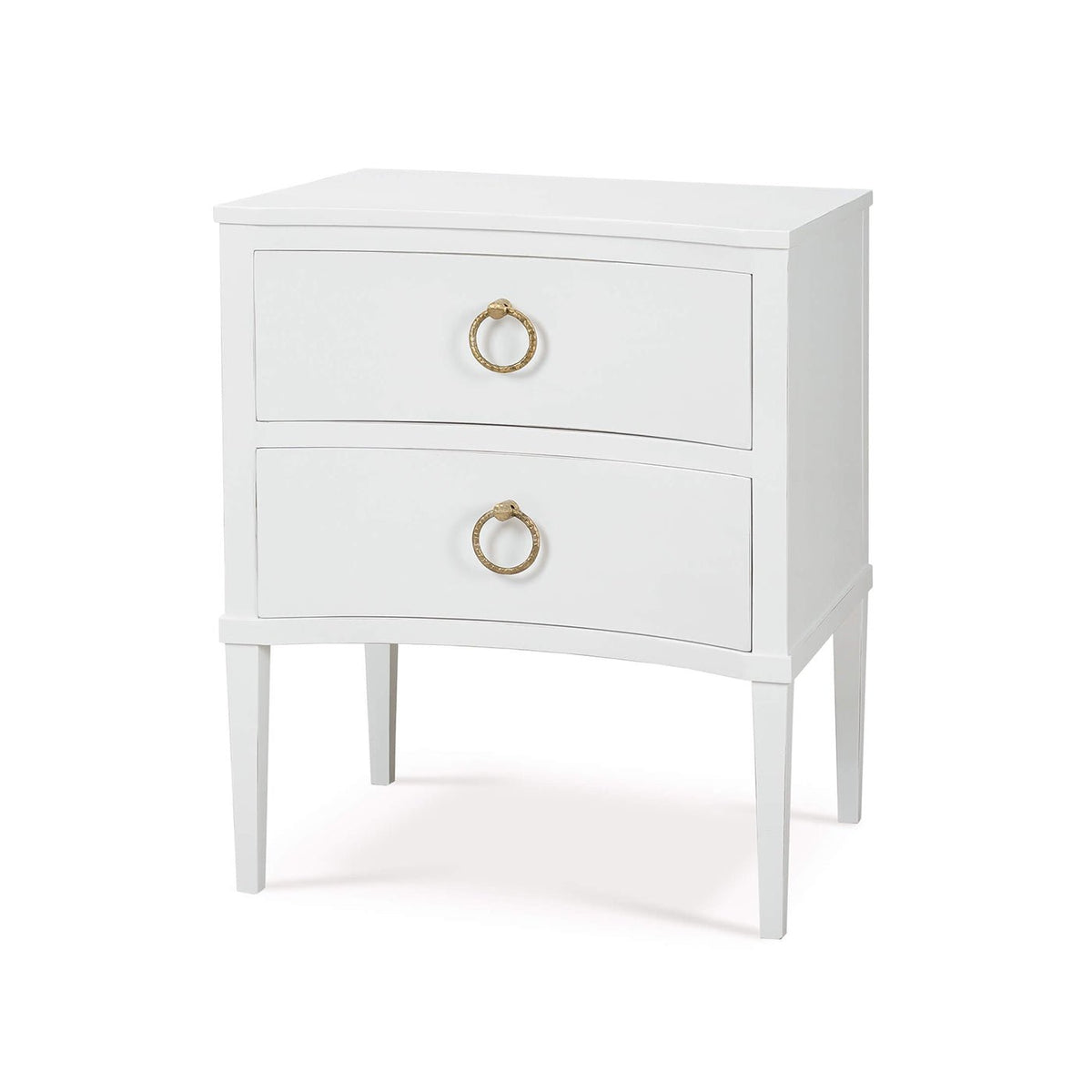 Painted White Neo Classic Incurved Nightstand - English Georgian America