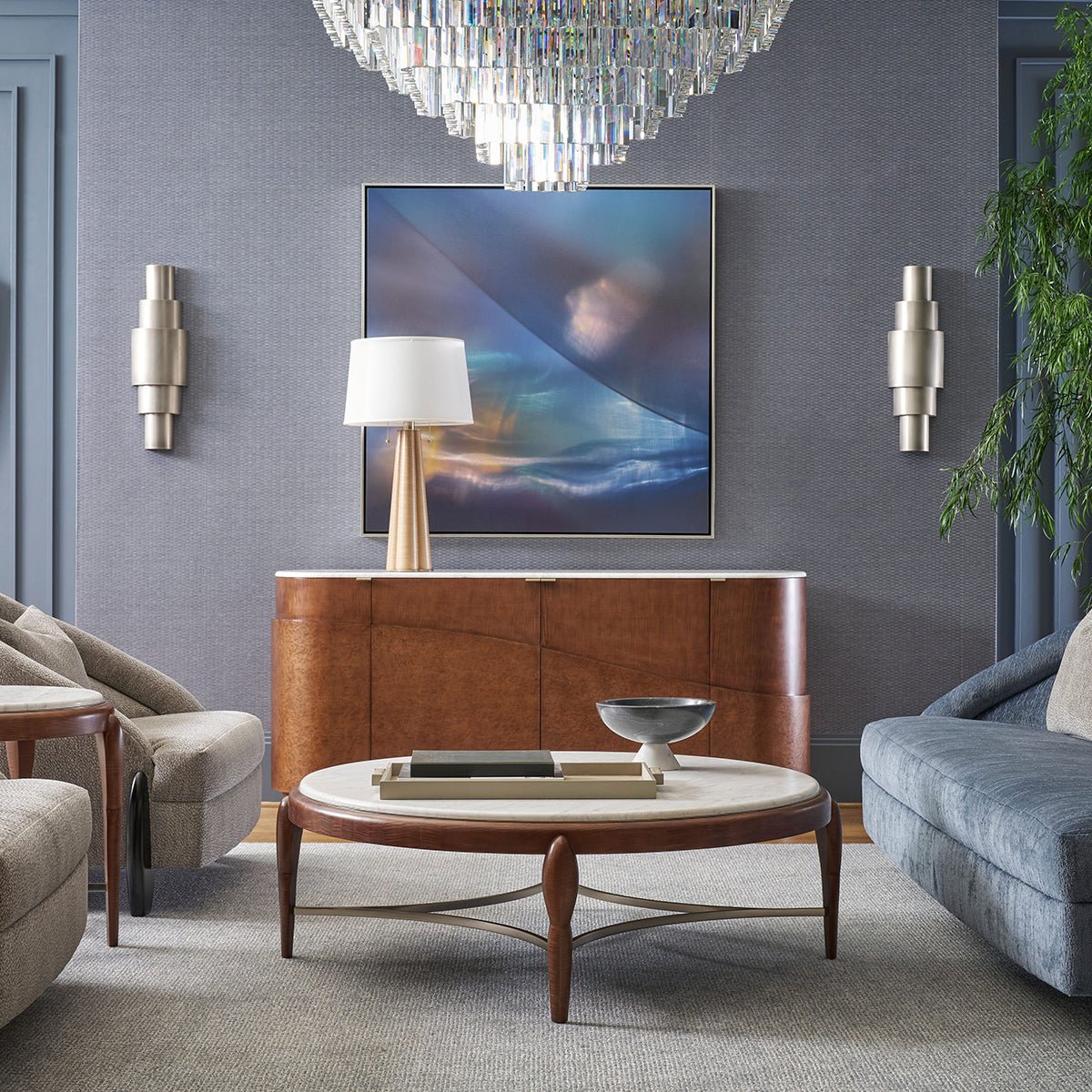 Pair of Art Deco Style Table Lamps - English Georgian America