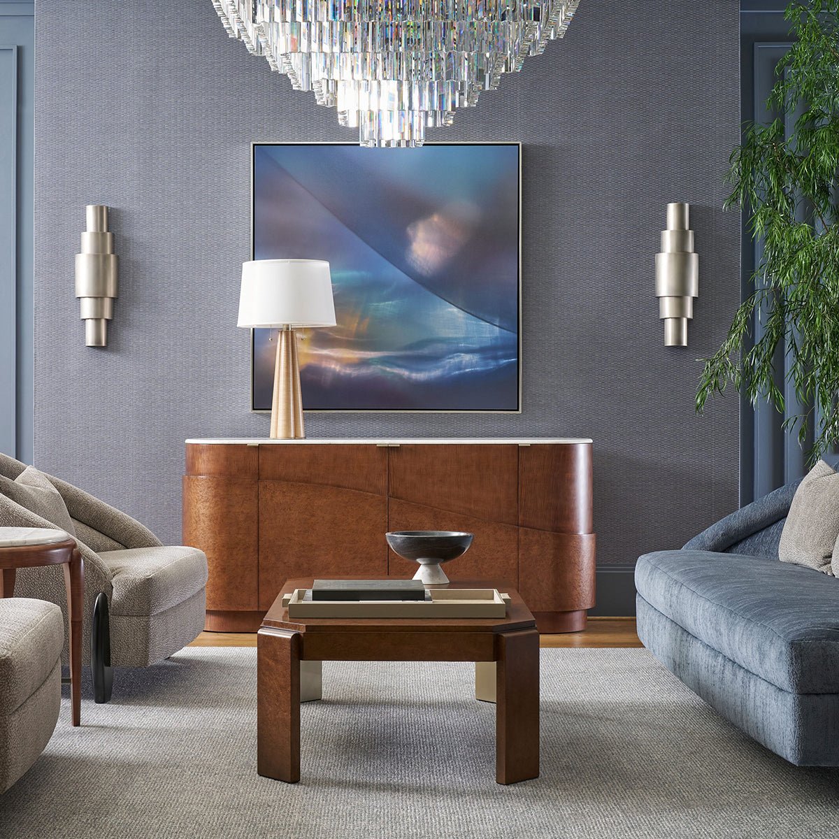 Pair of Art Deco Style Table Lamps - English Georgian America