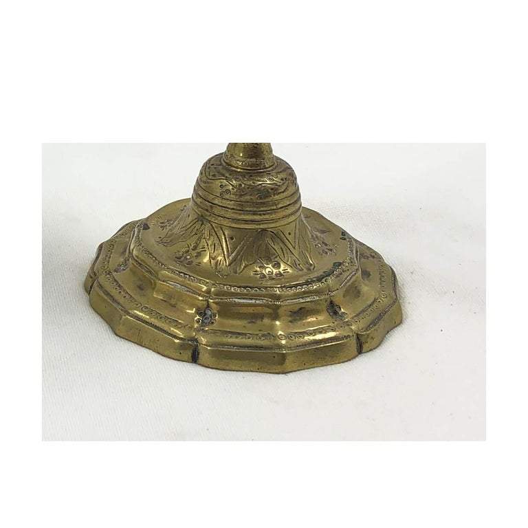 Pair of Early French Candlesticks - English Georgian America