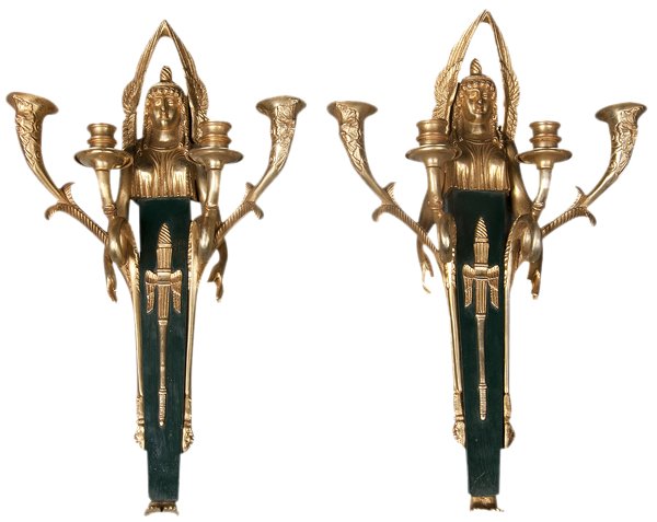 Pair of Empire Four-Light Sconces - English Georgian America