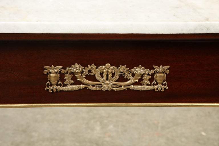 Pair of Empire Marble-Top Consoles - English Georgian America