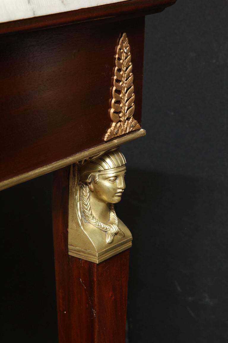 Pair of Empire Marble-Top Consoles - English Georgian America