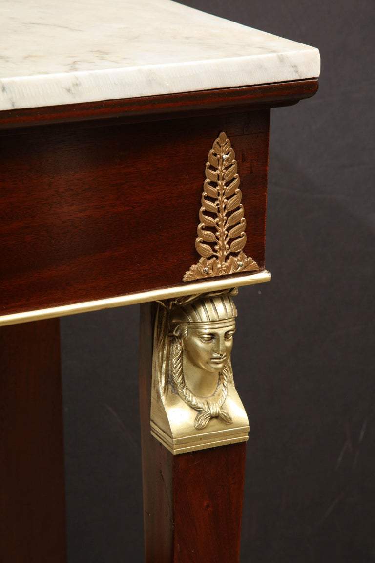 Pair of Empire Marble-Top Consoles - English Georgian America