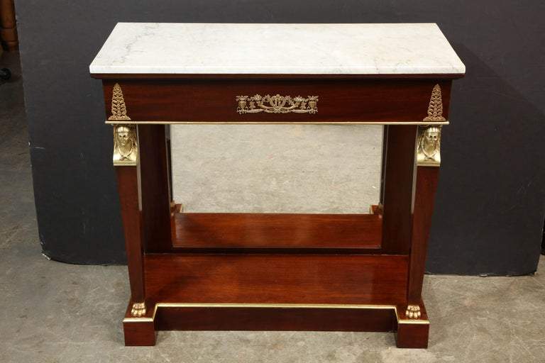 Pair of Empire Marble-Top Consoles - English Georgian America