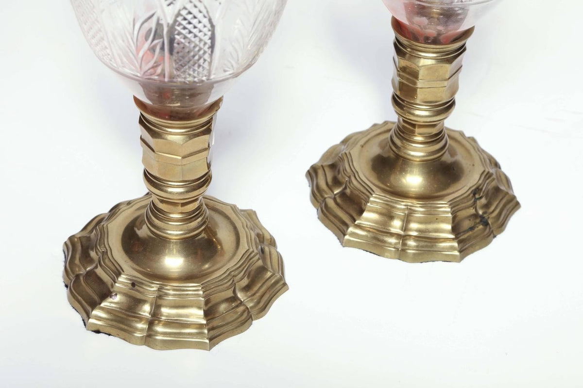 Pair of French Bronze Photophores - English Georgian America