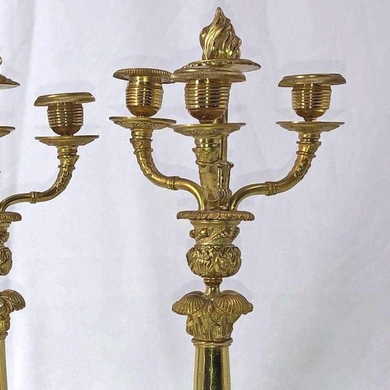 Pair of French Empire Candleabra - English Georgian America