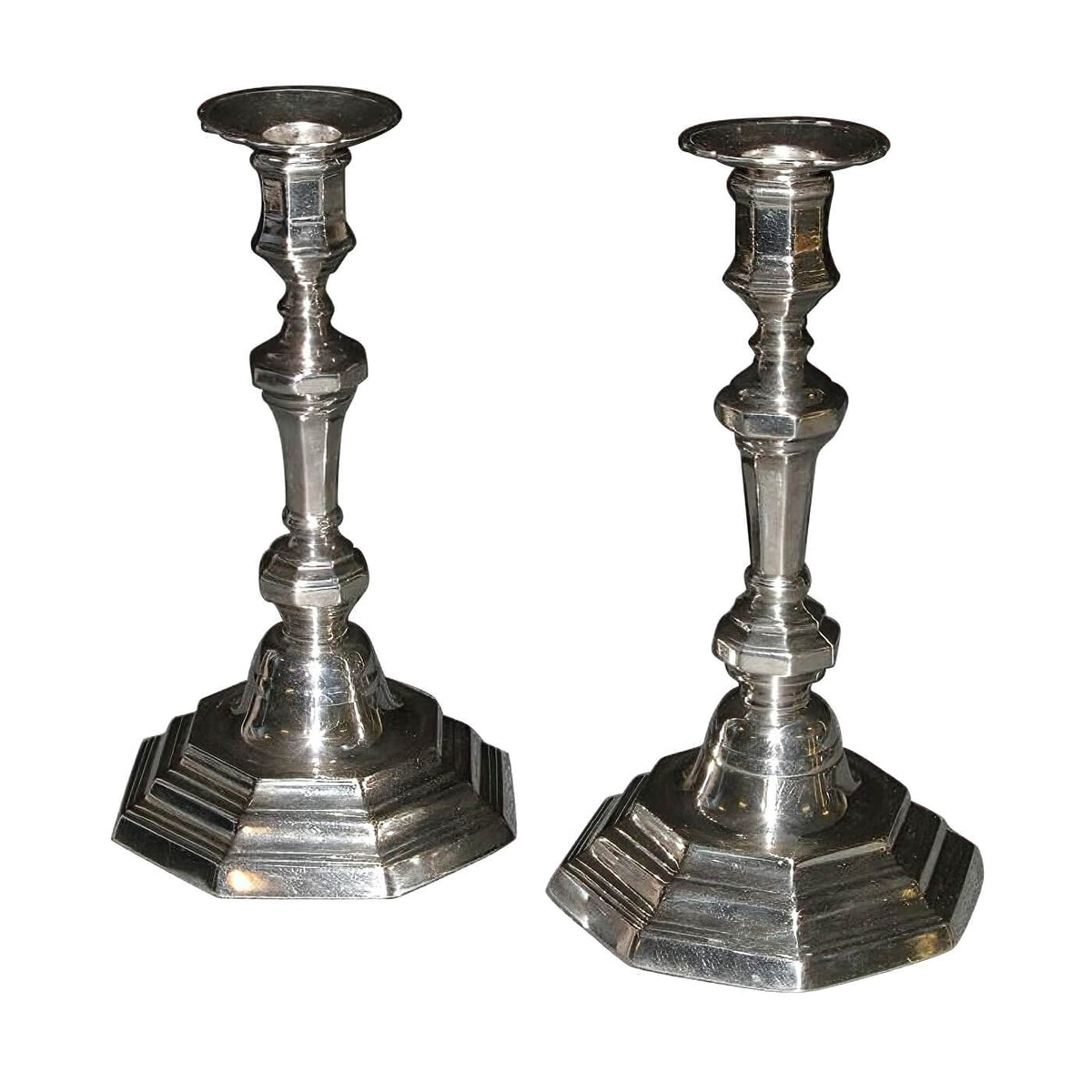 Pair of French Louis XVI Candlesticks - English Georgian America