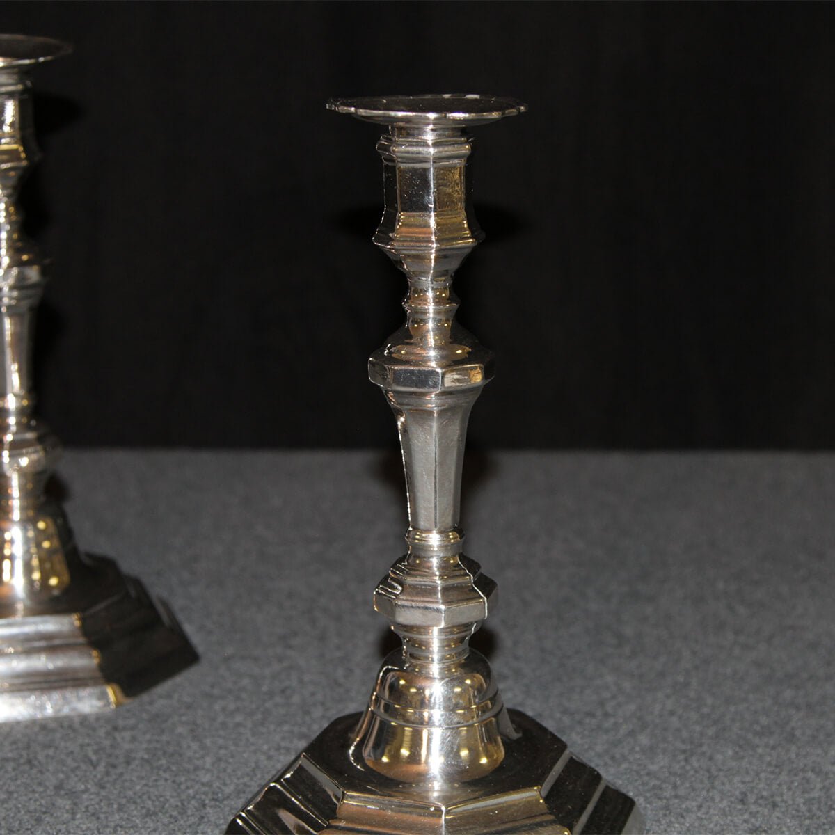 Pair of French Louis XVI Candlesticks - English Georgian America