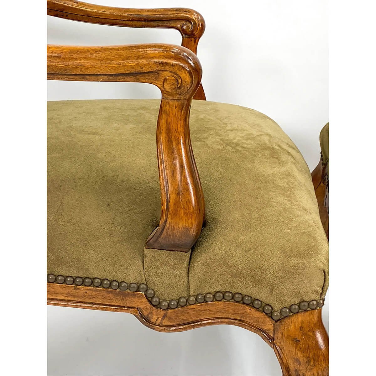 Pair of French Provincial Antique Armchairs - English Georgian America