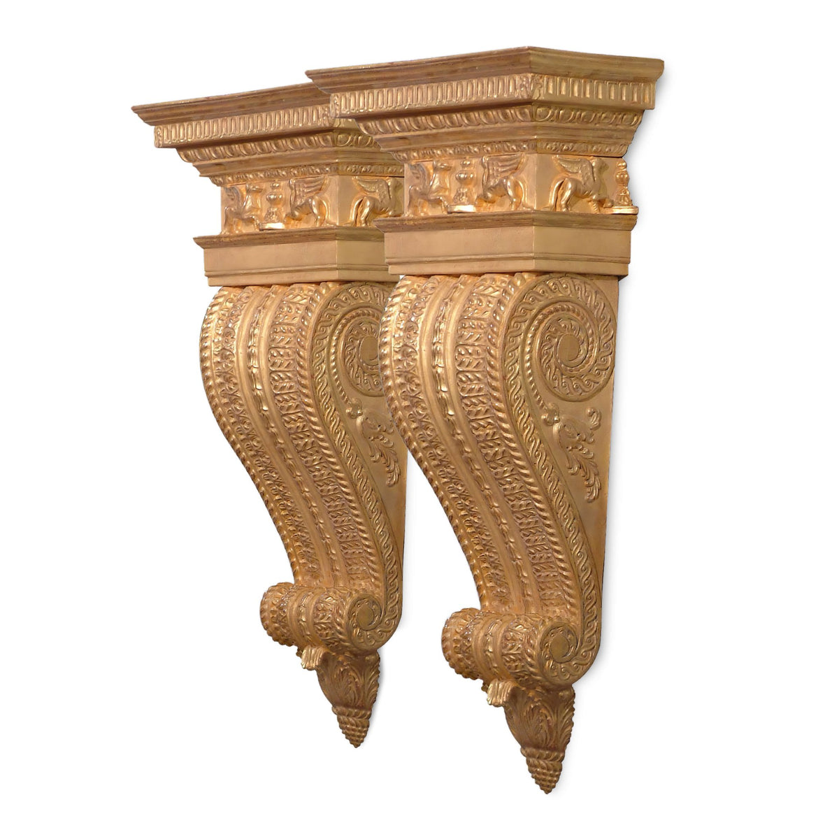 Pair of George III Architectural Brackets - English Georgian America