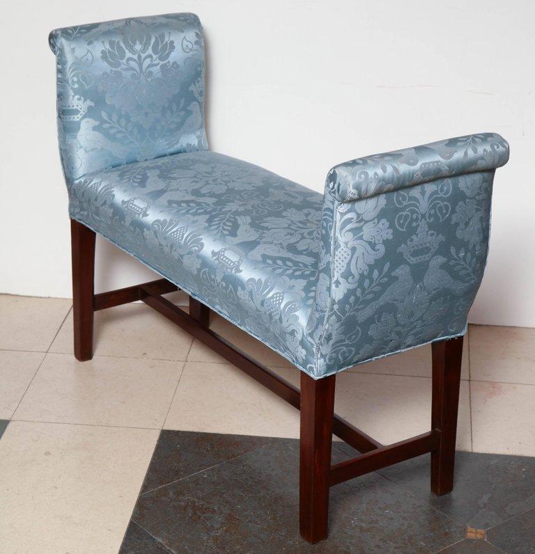 Pair of George III Mahogany Window Benches - English Georgian America