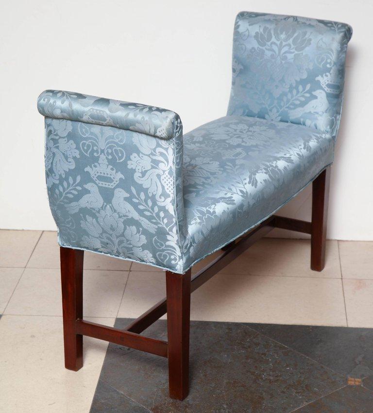 Pair of George III Mahogany Window Benches - English Georgian America