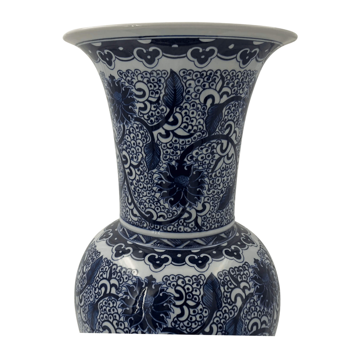 Pair of Hand Painted Chinese Export Flower Vases - English Georgian America