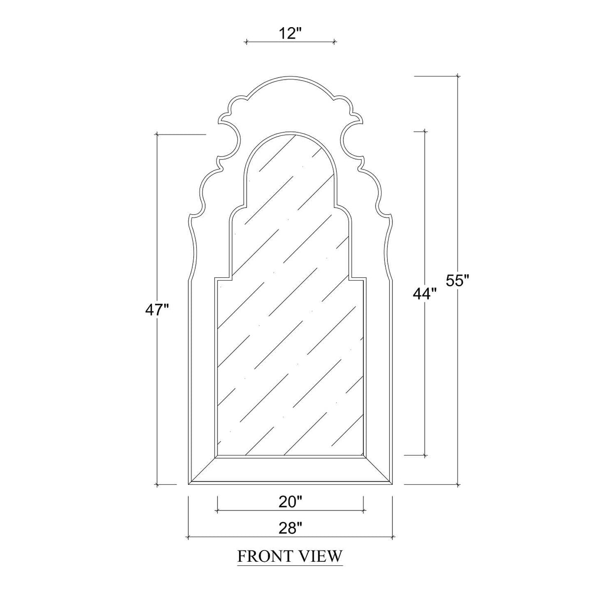 Pair of Jeffe Painted Wall Mirrors - English Georgian America