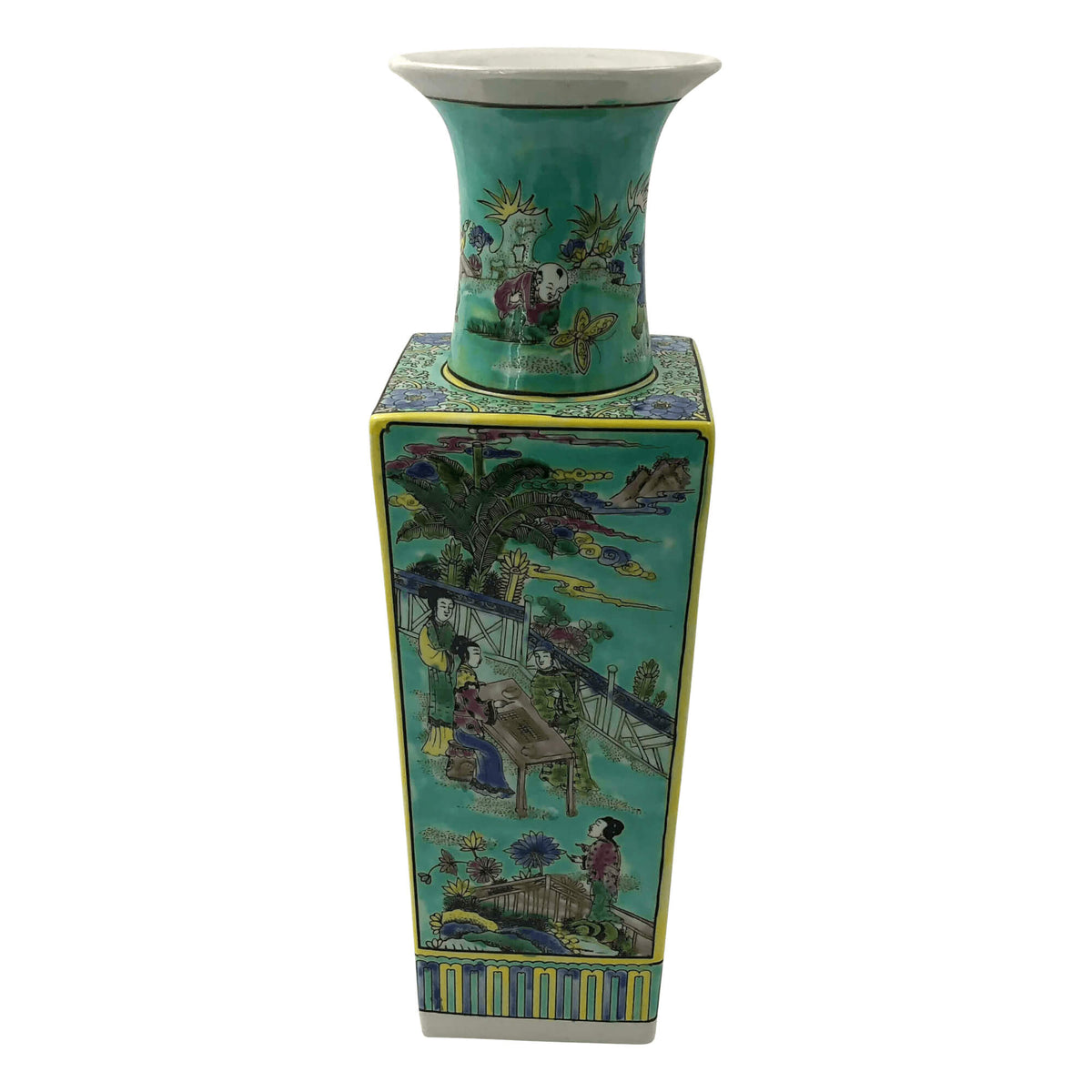 Pair of Large Chinese Flower Vases - English Georgian America