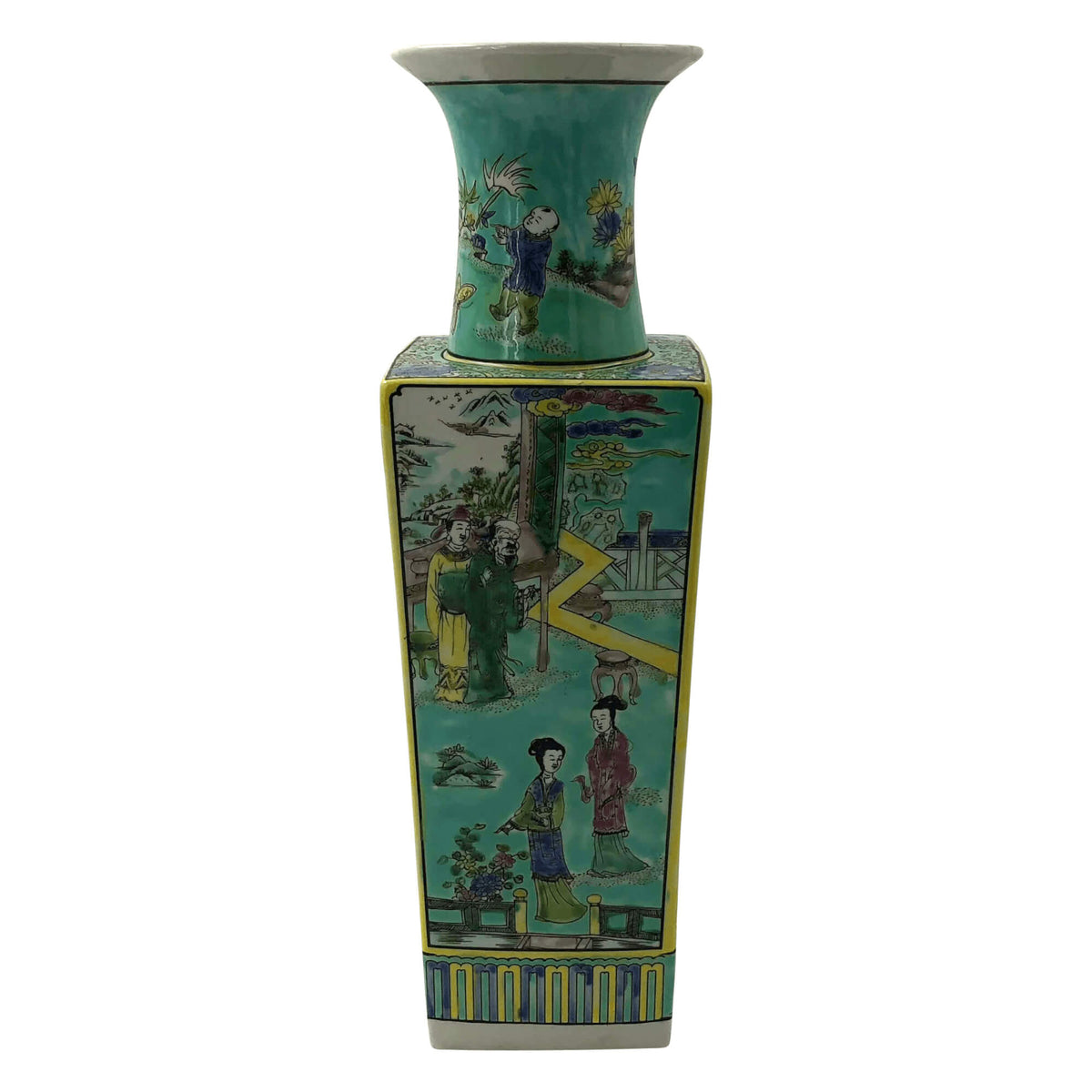 Pair of Large Chinese Flower Vases - English Georgian America