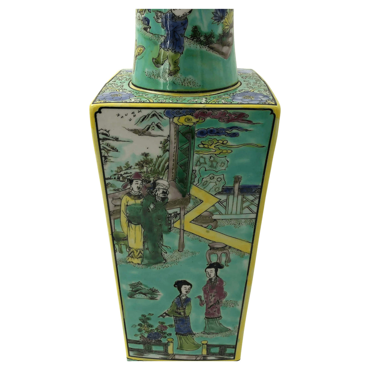 Pair of Large Chinese Flower Vases - English Georgian America