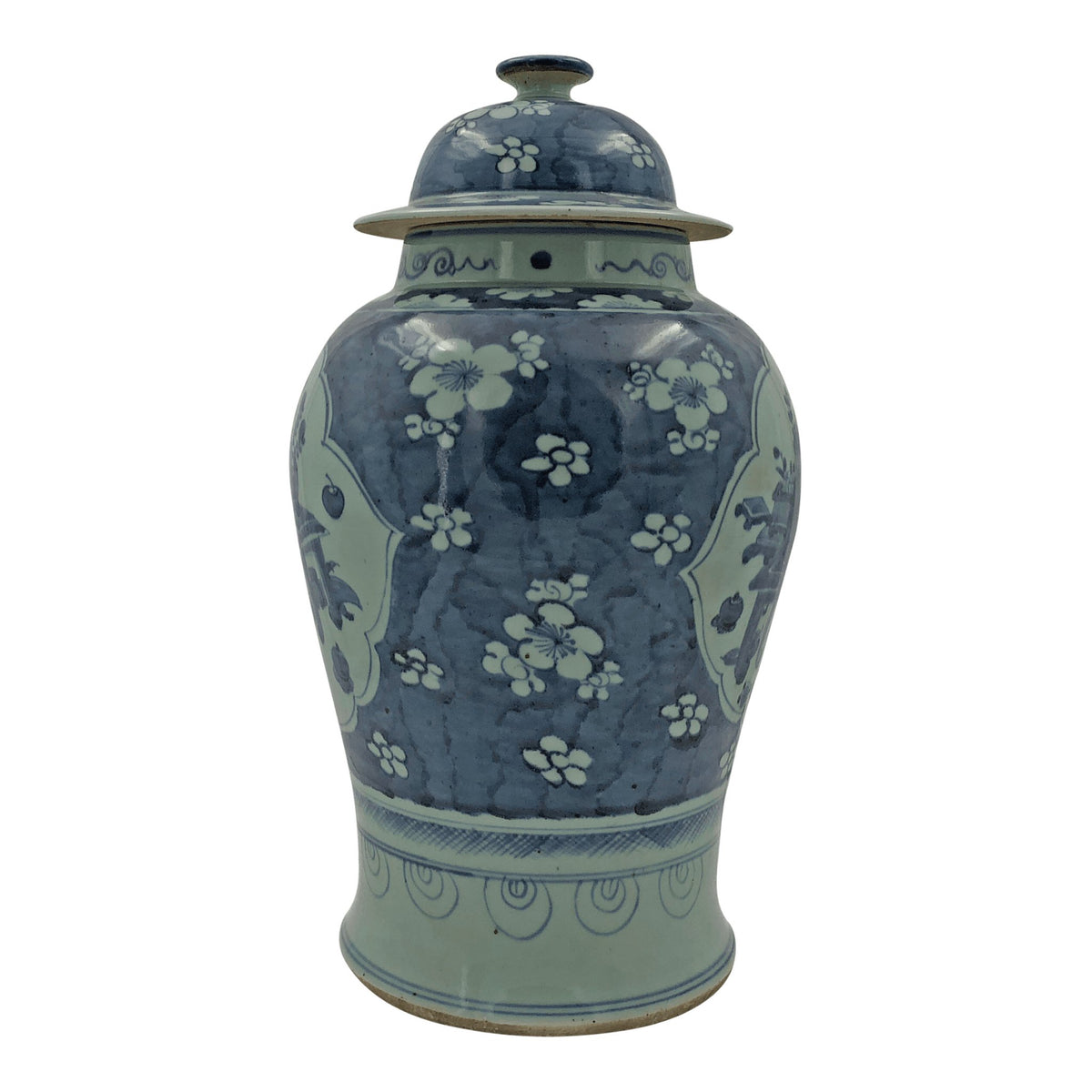 Pair of Large Chinese Still Life Temple Jar - English Georgian America