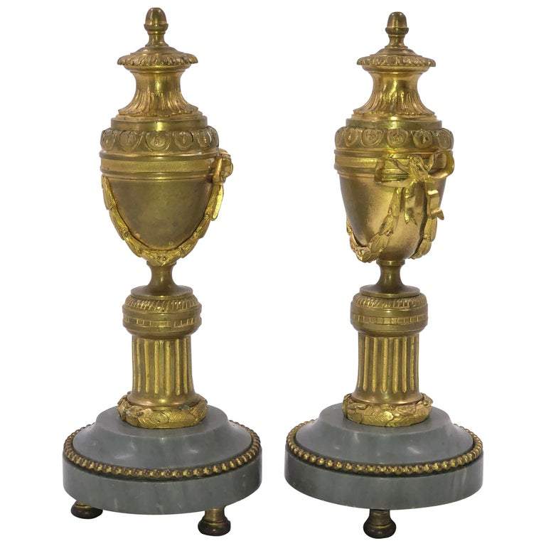 Pair of Louis XVI Bronze Cassollettes - English Georgian America