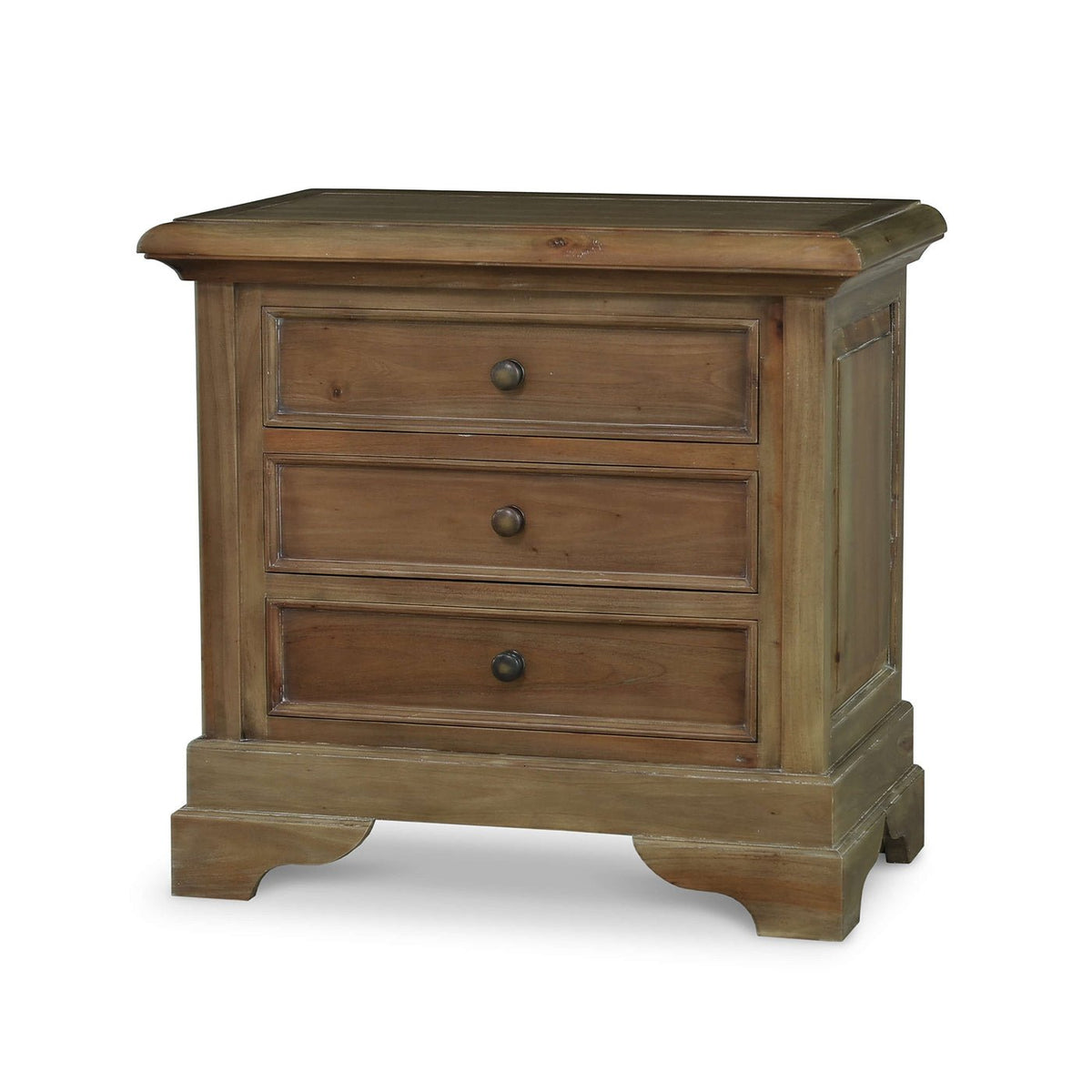 Pair of Mahogany Solid Wood Nightstands - English Georgian America