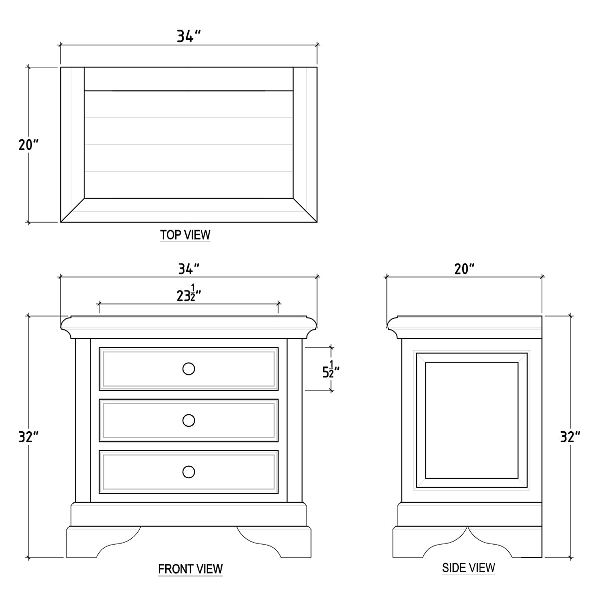 Pair of Mahogany Solid Wood Nightstands - English Georgian America