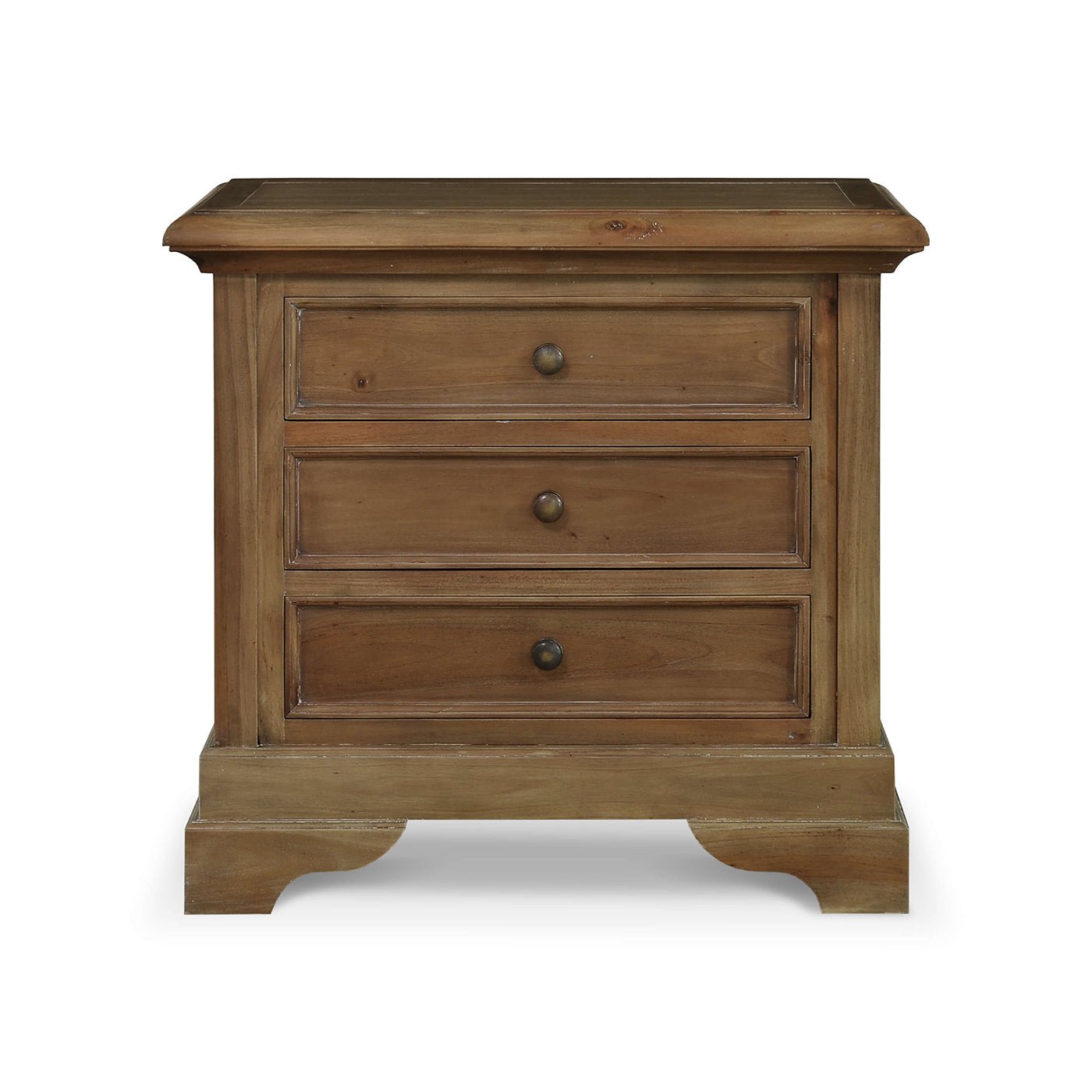 Pair of Mahogany Solid Wood Nightstands - English Georgian America