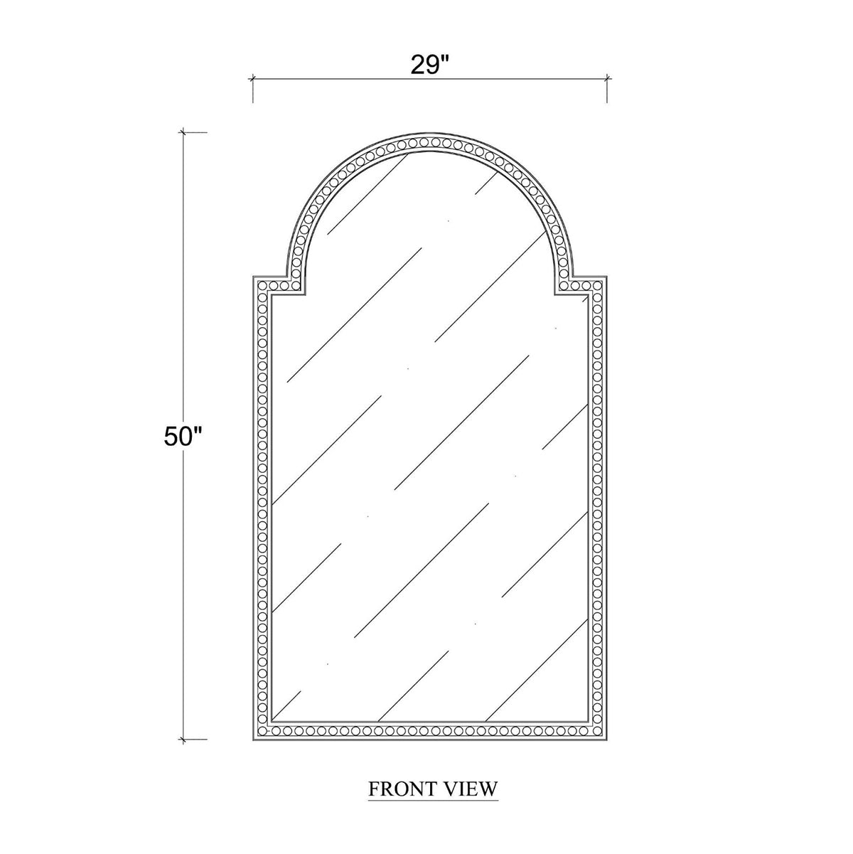 Pair of Painted Queen Anne Style Mirrors - English Georgian America