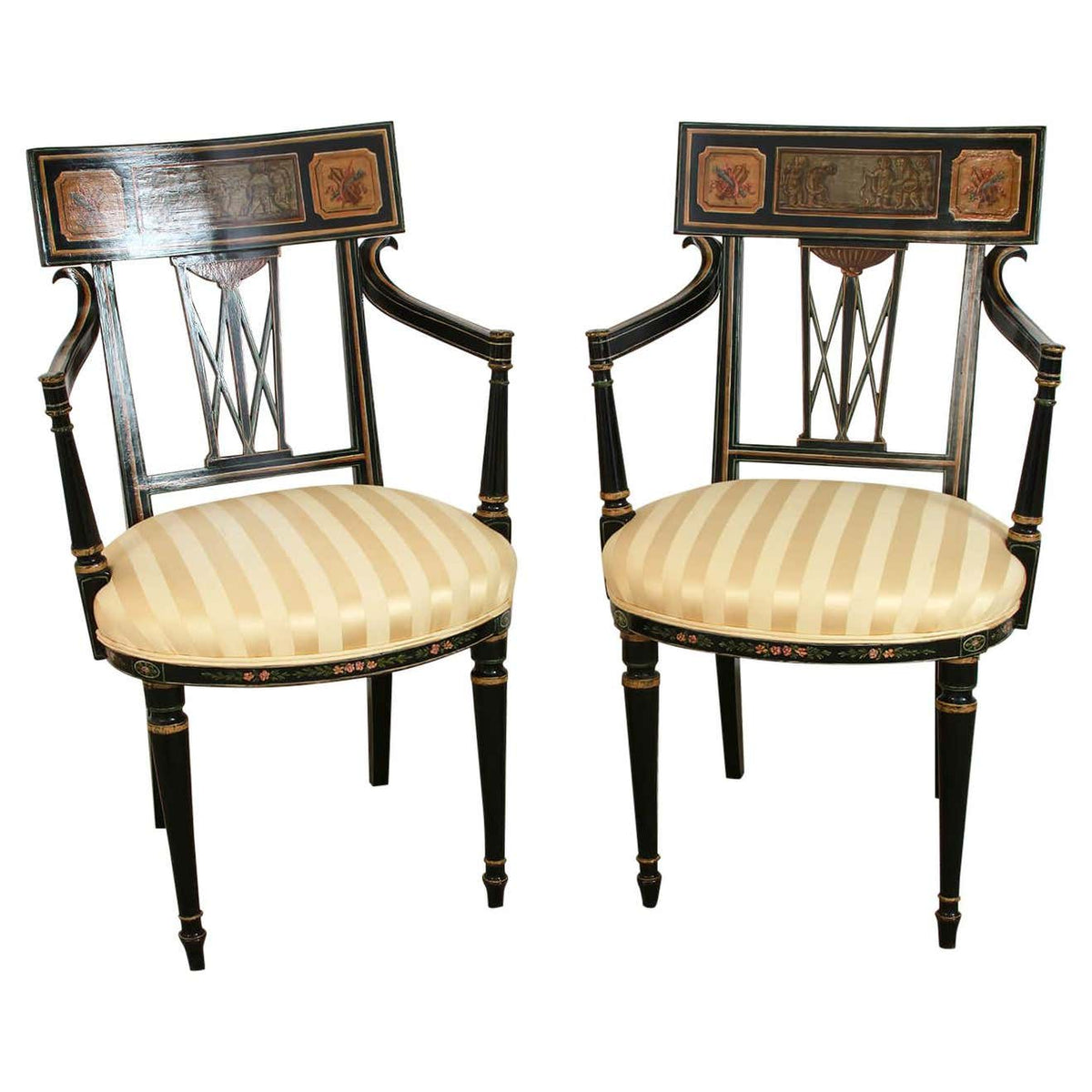 Pair of Regency Armchairs - English Georgian America