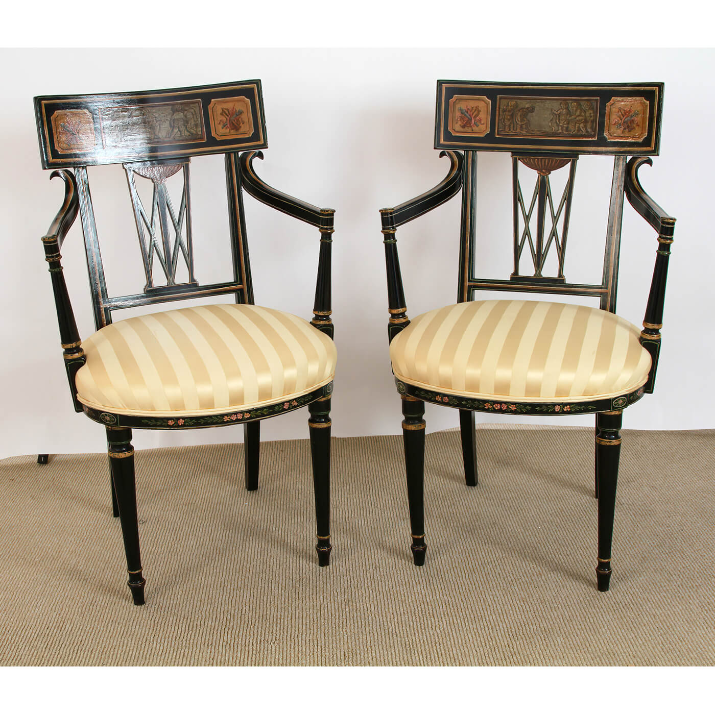 Pair of Regency Armchairs - English Georgian America