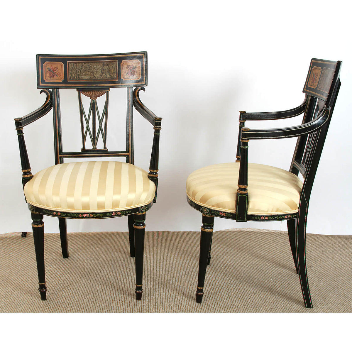 Pair of Regency Armchairs - English Georgian America