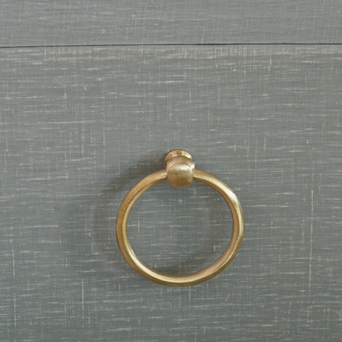 Pale Blue Linen Wrapped Modern Dresser - English Georgian America