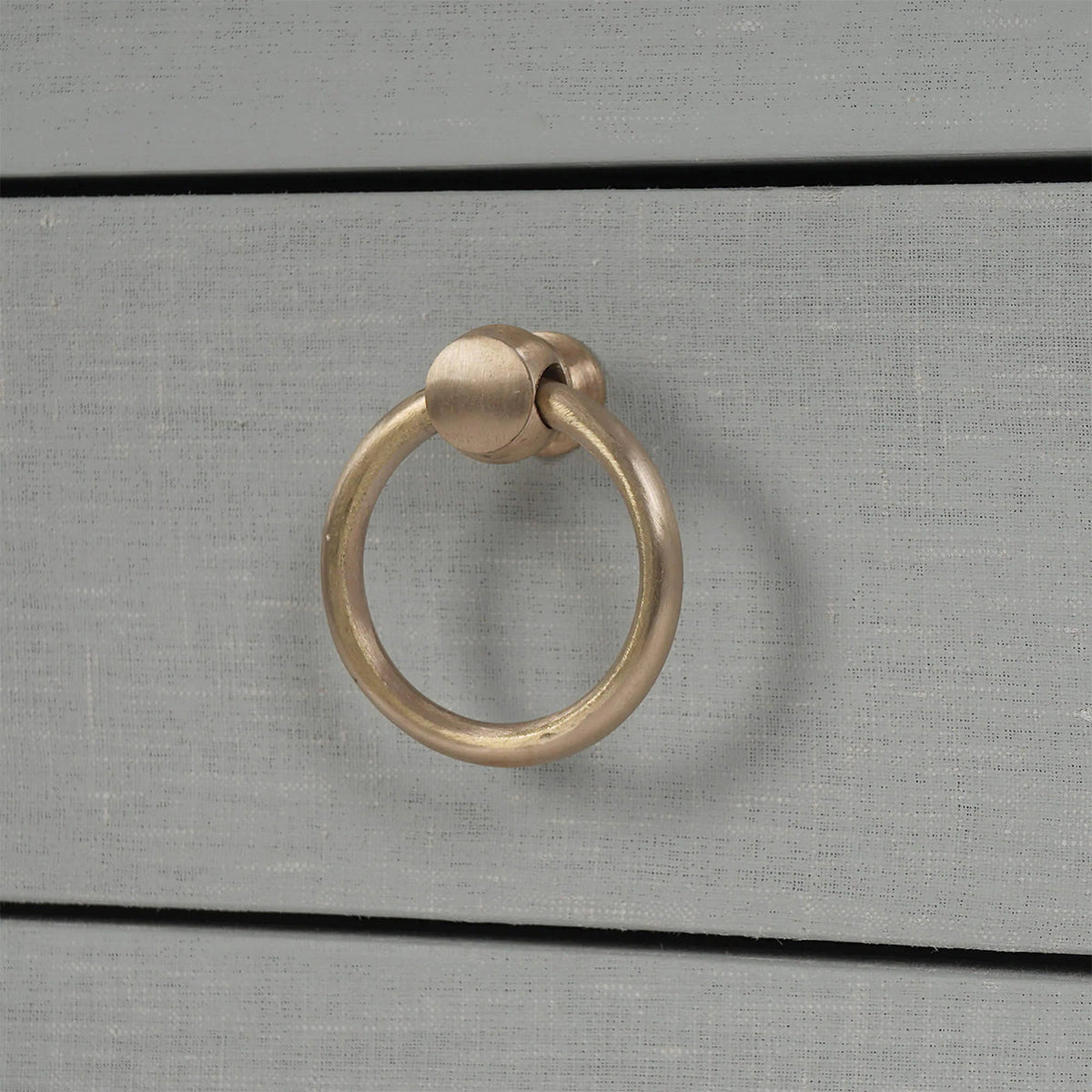 Pale Blue Linen Wrapped Nightstand - English Georgian America