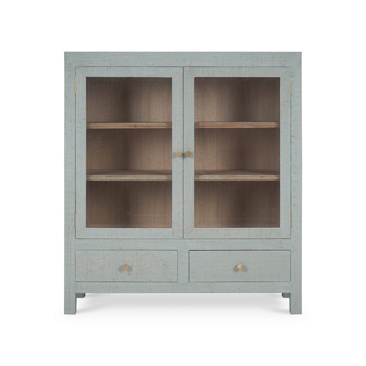 Pale Blue Modern China Cabinet - English Georgian America