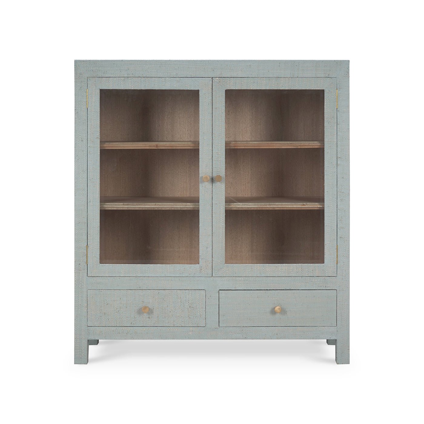 Pale Blue Modern China Cabinet - English Georgian America