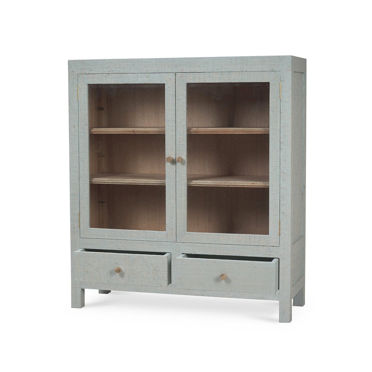 Pale Blue Modern China Cabinet - English Georgian America