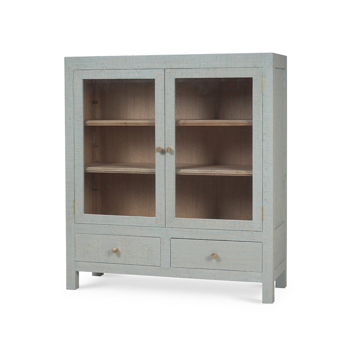 Pale Blue Modern China Cabinet - English Georgian America