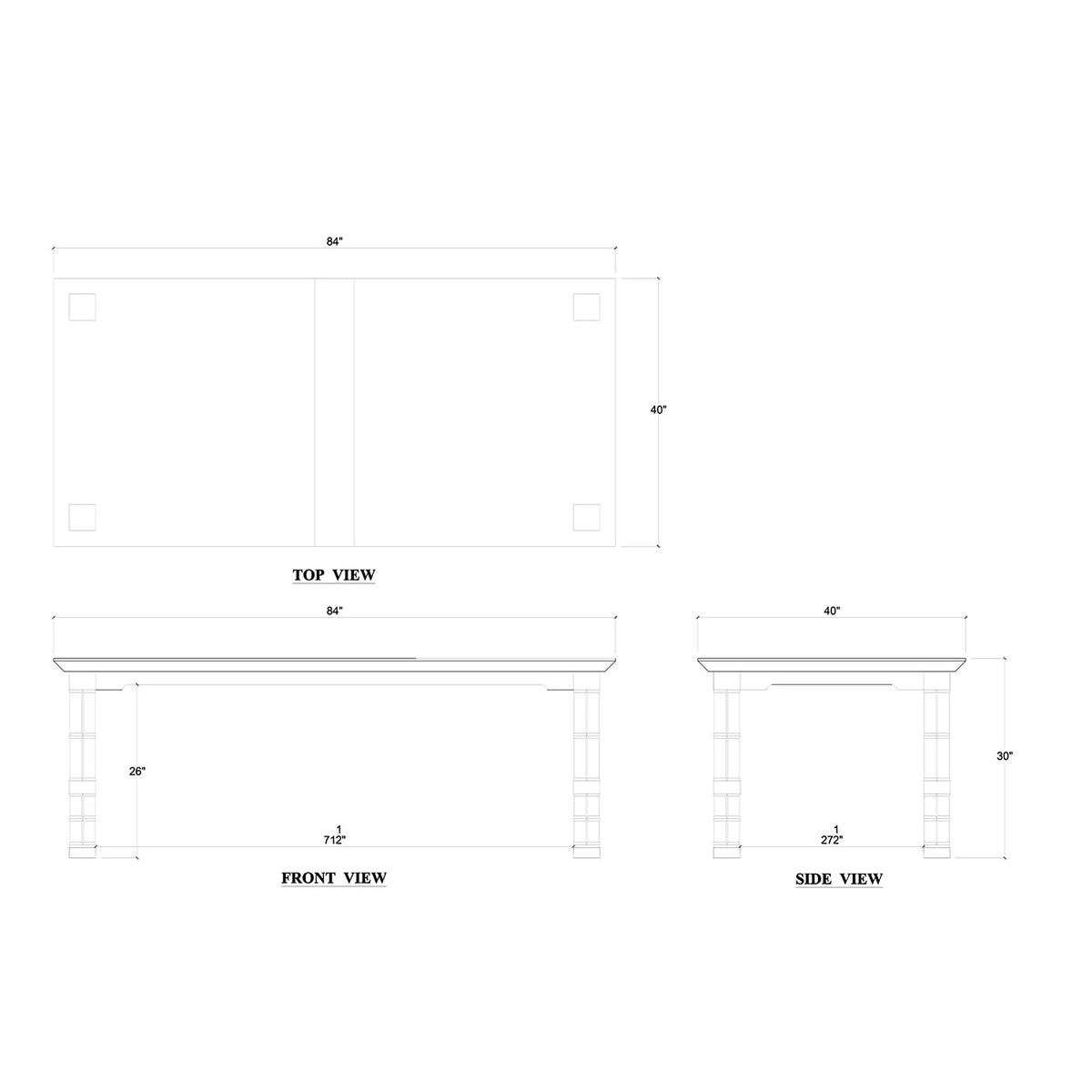 Palm Beach Regency Dining Table - 84&quot; - English Georgian America