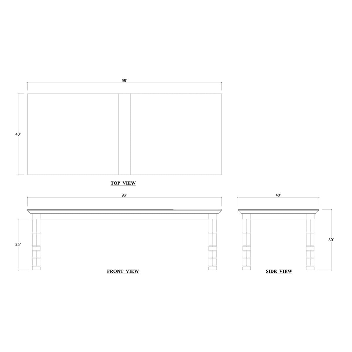 Palm Beach Regency Dining Table - 96&quot; - English Georgian America