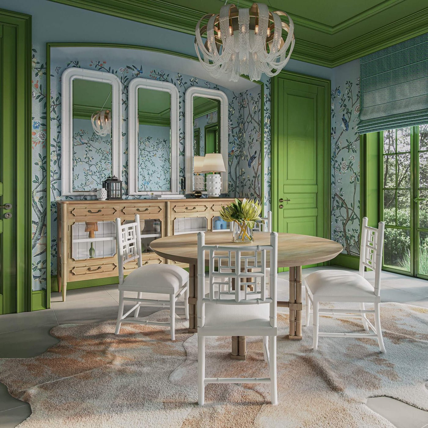 Palm Beach Regency Round Dining Table - English Georgian America